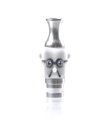 Stainless Steel & Glass Old Man Drip Tip
